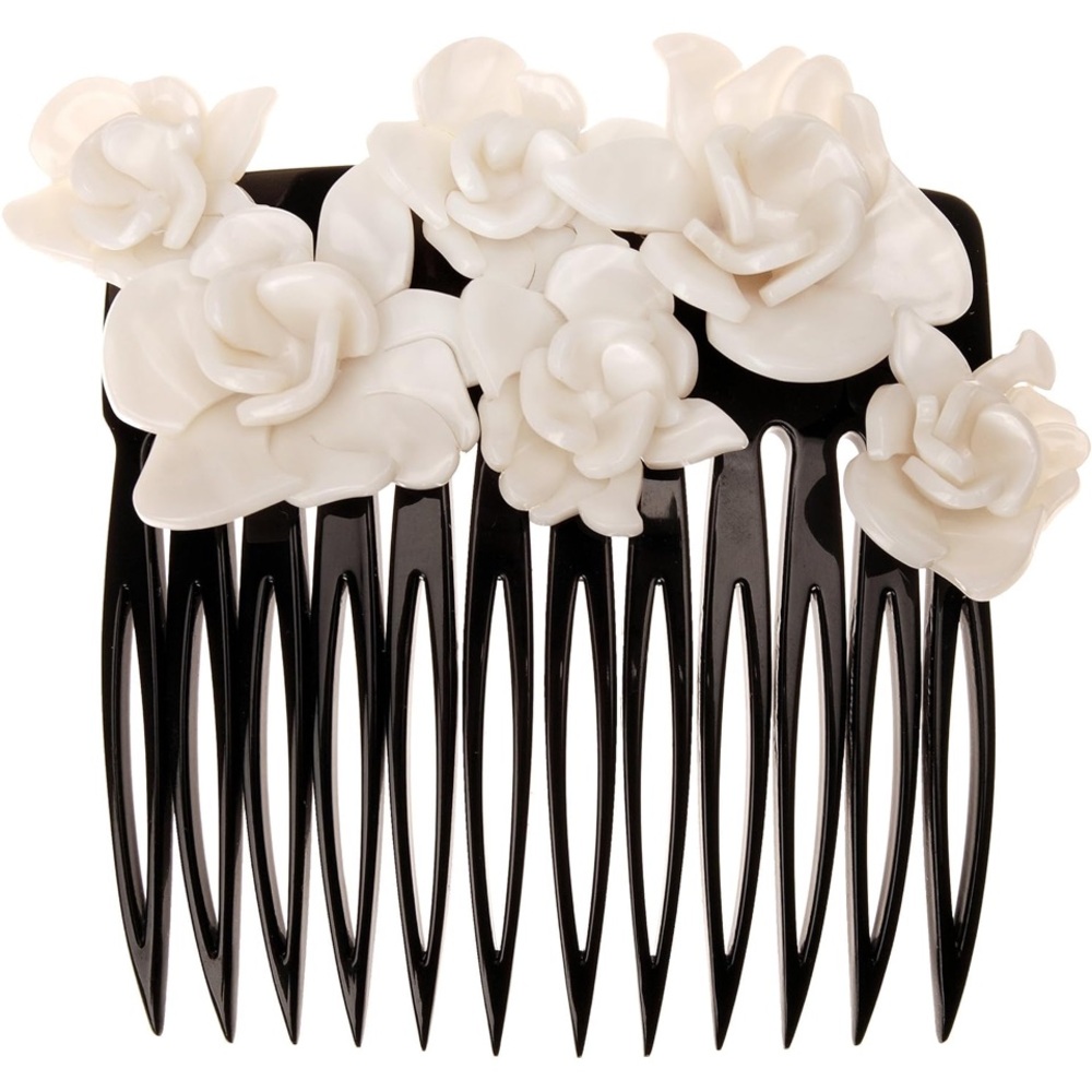🤍 L. Erickson Giverny Rose Comb - Black/Creme